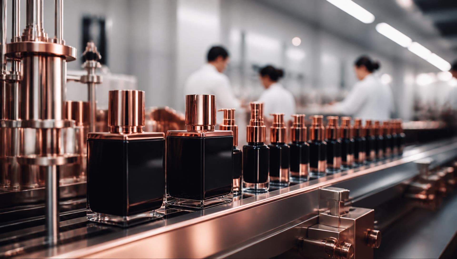Linha de produção de cosméticos da NÜVA em Betim, Minas Gerais